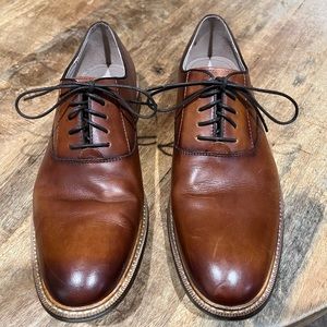 ASTON GREY Collection, Men’s Leather Dress Shoes, size 9.5, Cognac